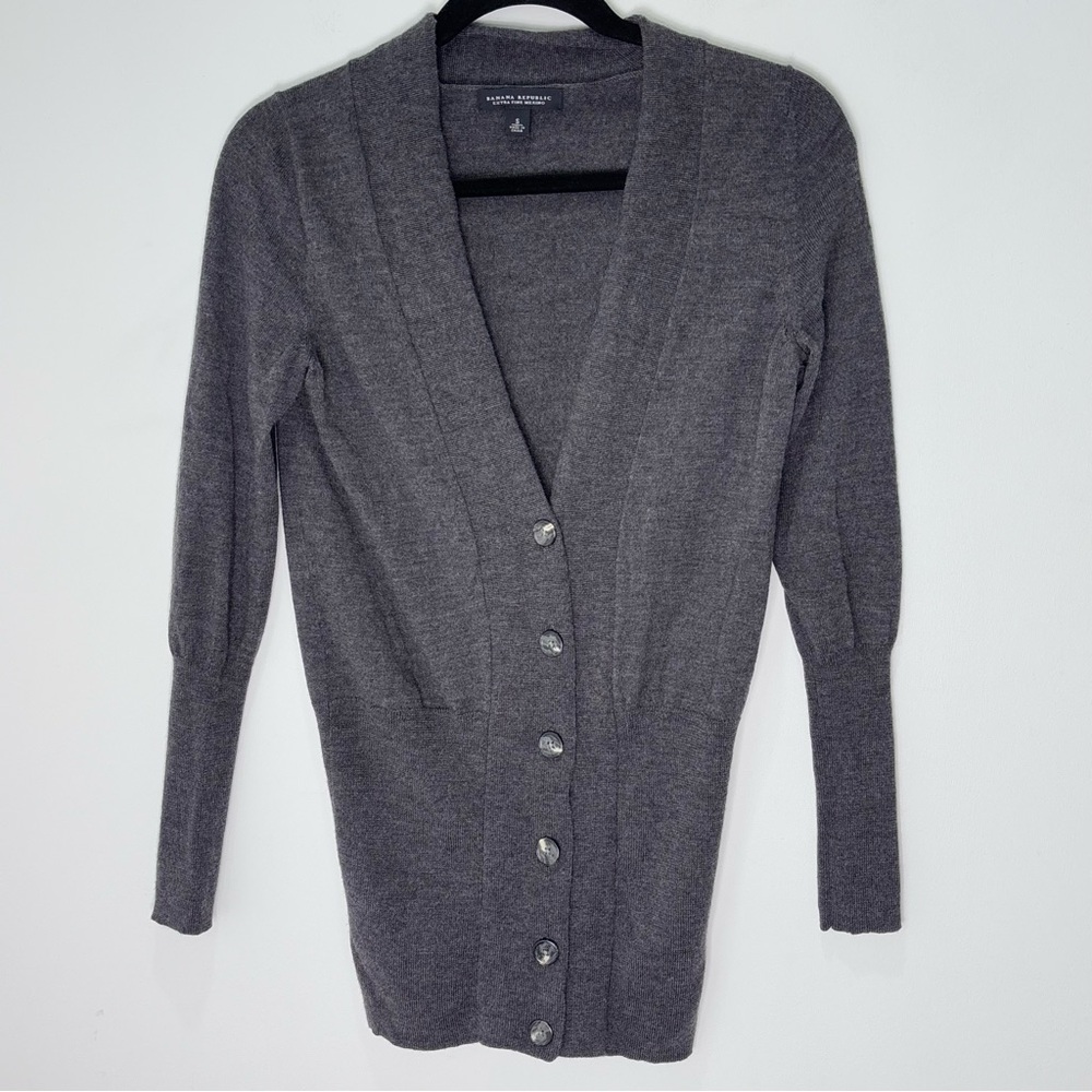 Banana Republic Extra Fine Merino Wool Sweater Cardigan Classic Size Small N10